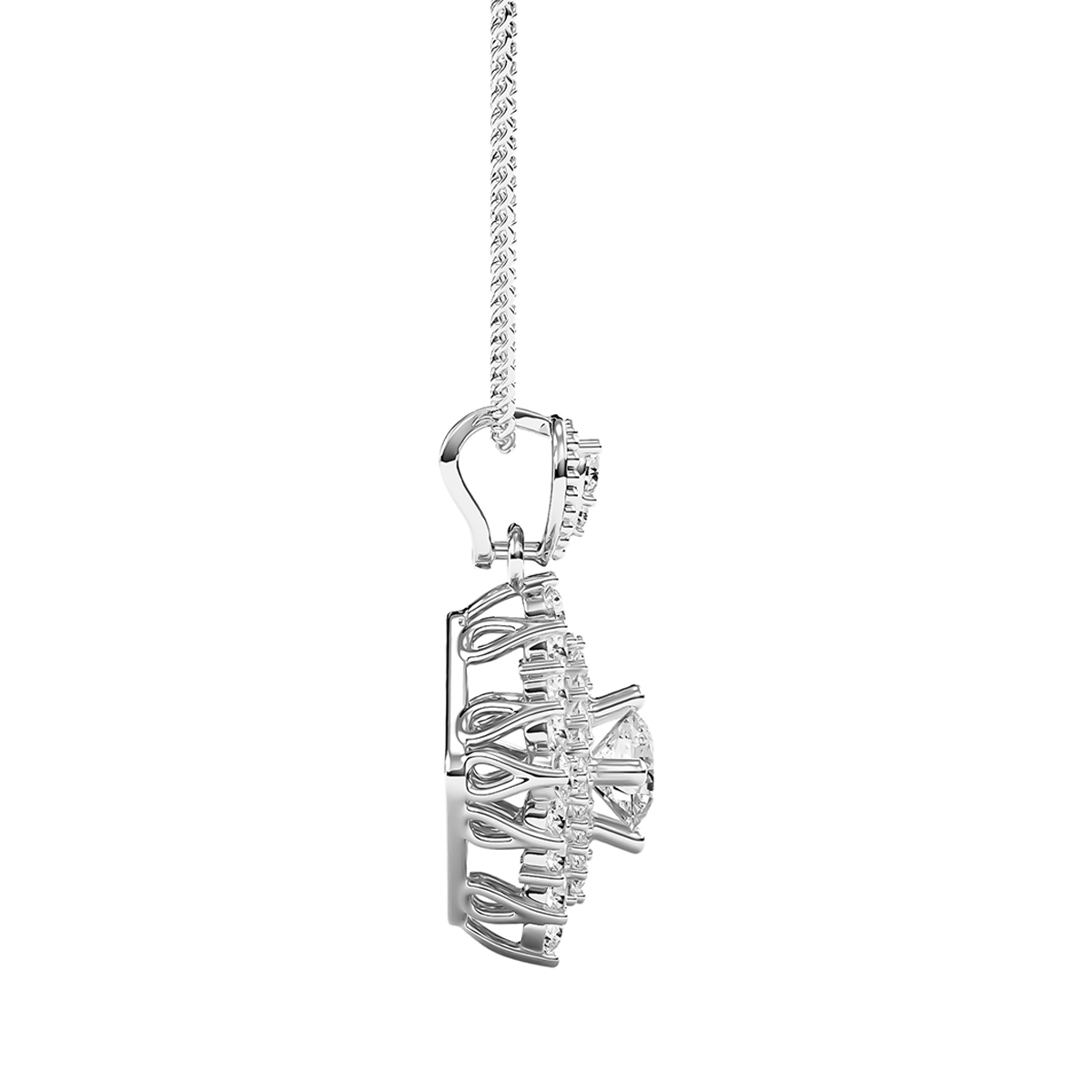 MẶT DÂY CHUYỀN KIM CƯƠNG 18K
